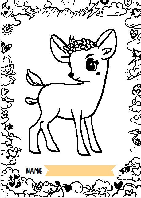 Cute Animals Coloring Book for Kids – Printable PDF Digital Download