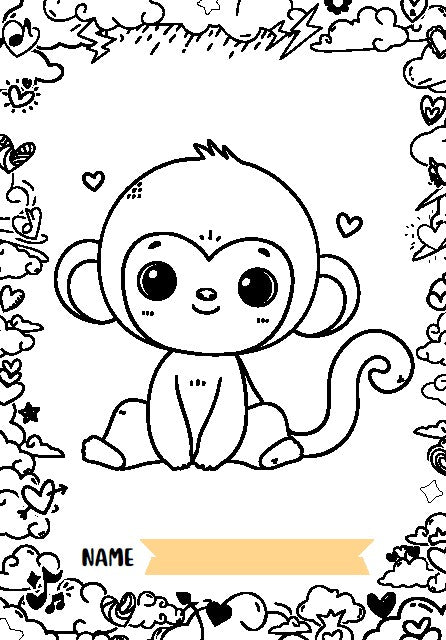 Cute Animals Coloring Book for Kids – Printable PDF Digital Download