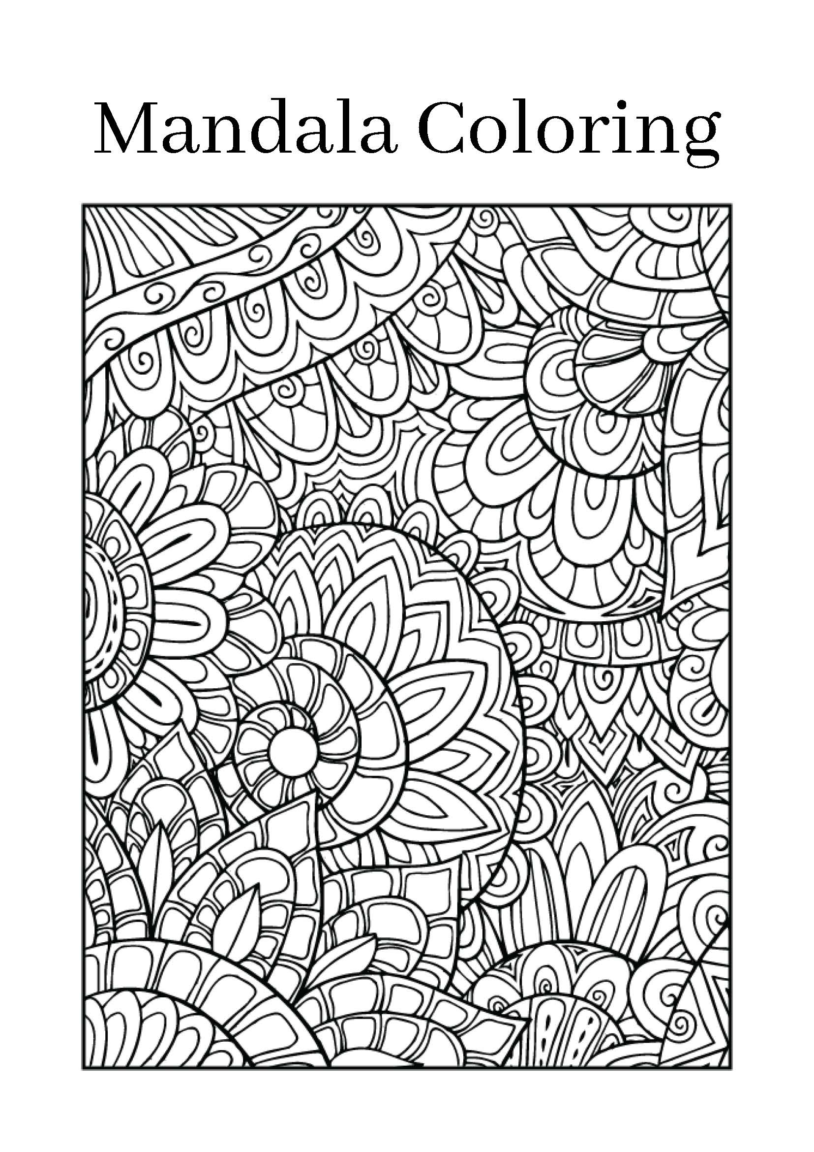 Mandala Coloring Book for Kids & Adults – 50 Pages Printable PDF Instant Download
