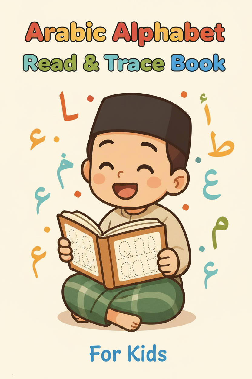 Arabic Alphabet Tracing Book for Kids – Bilingual Learn Arabic PDF Instant Download
