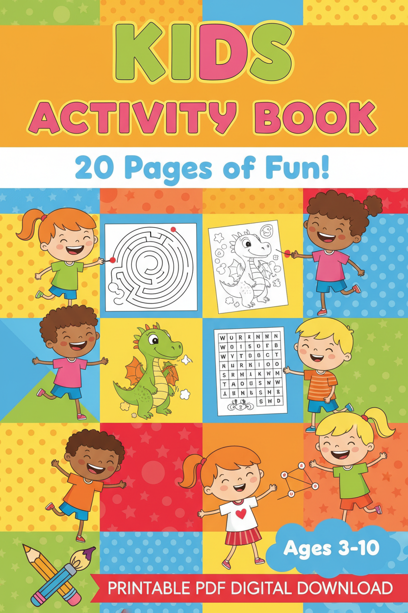 Kids Activity Book Cover